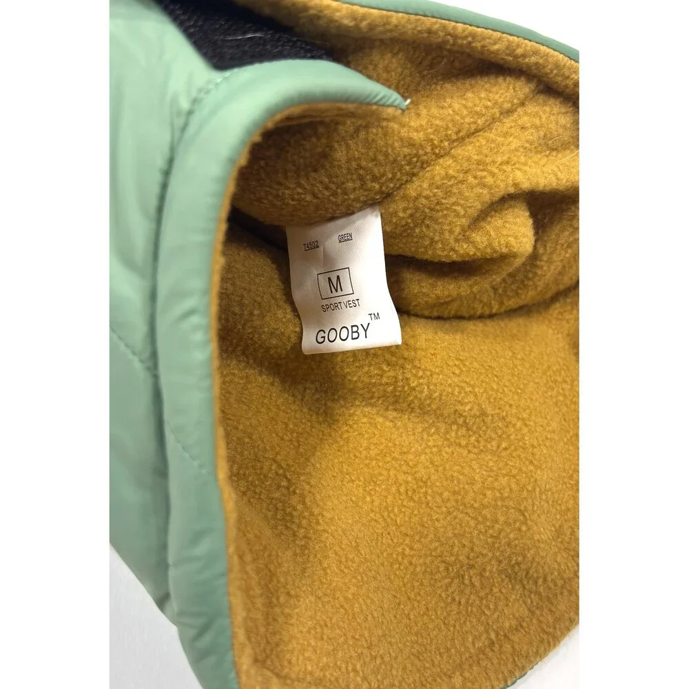 Gooby Sports Dog Vest Sage Green Fleece Lined NWT - Medium
